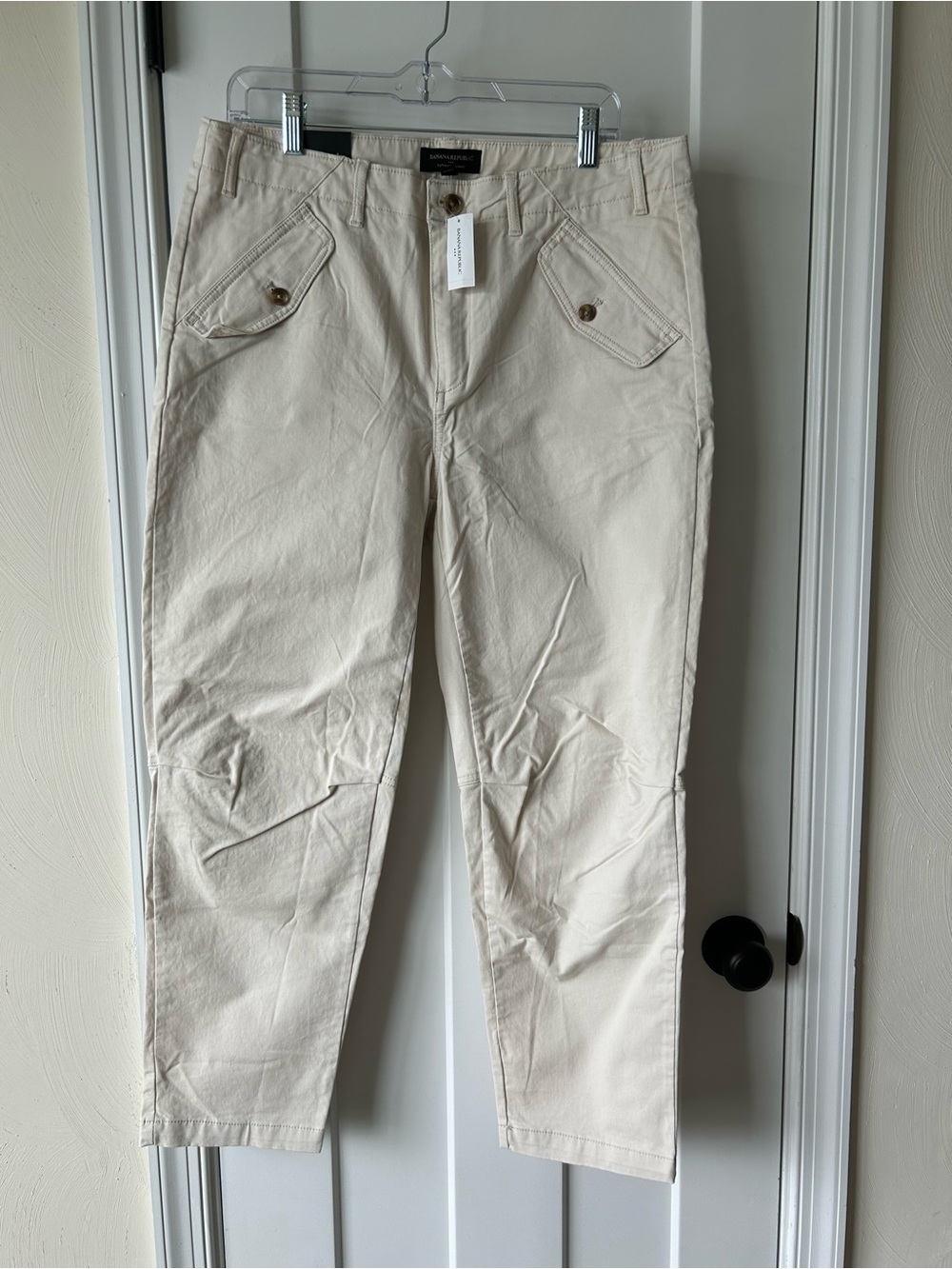 Banana Republic Cream Casual Cotton Chinos Size 12